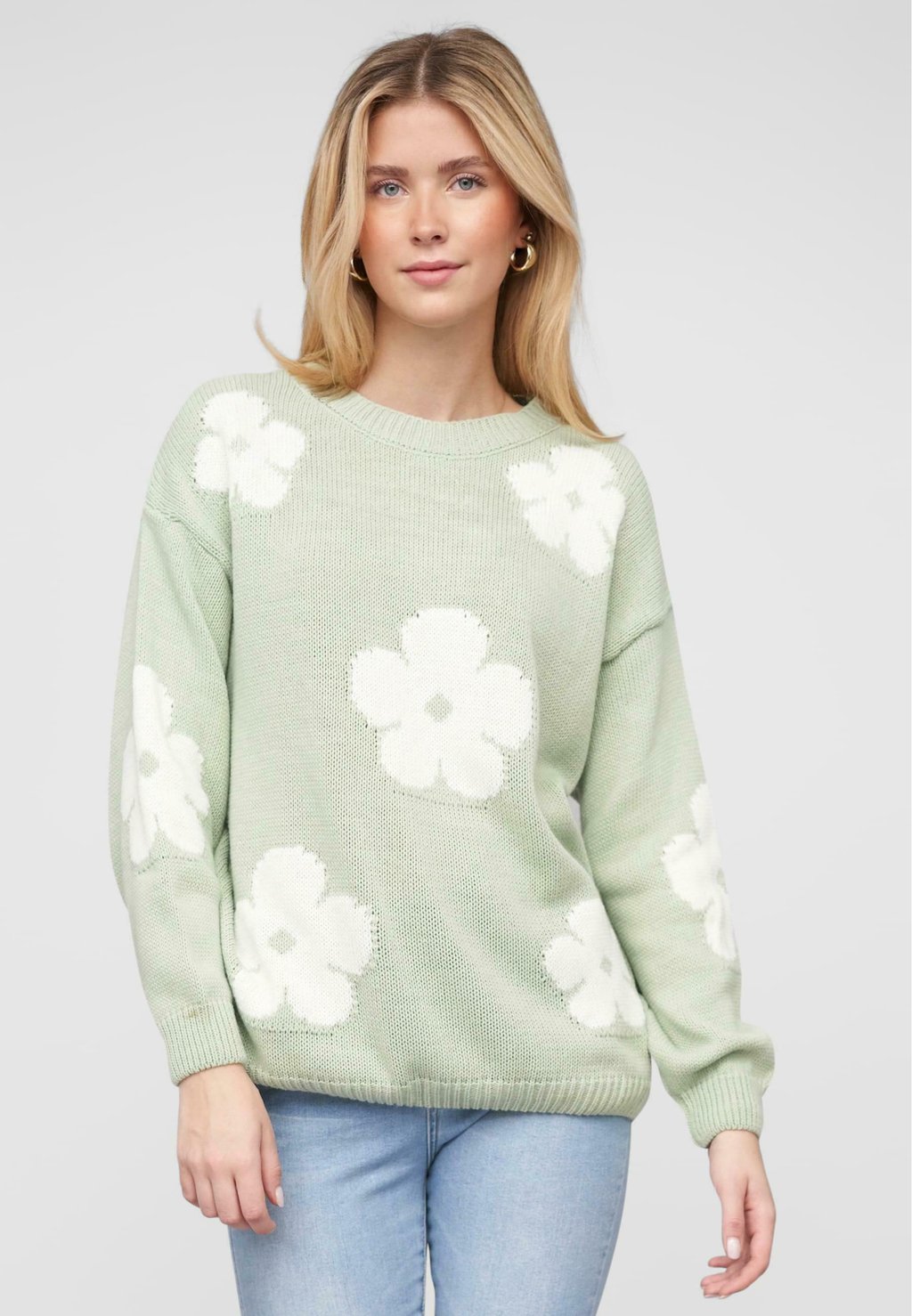 

Джемпер CREWNECK WITH FLOWERS Cloud 5ive, мультиколор
