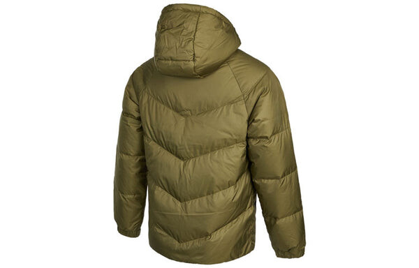 Пуховик adidas Solid Color Sports Stay Warm hooded down Jacket Green, зеленый — фото 2