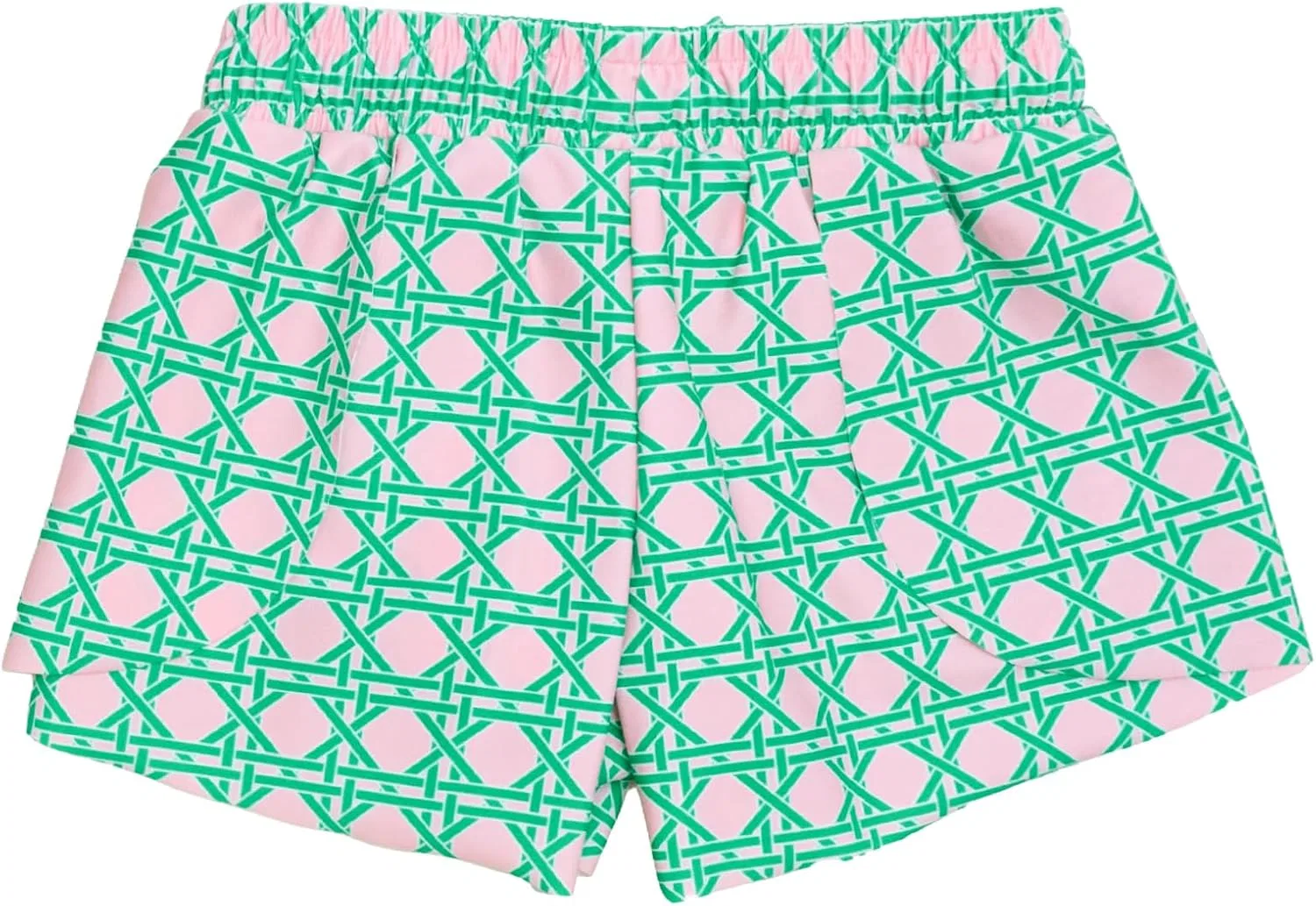 Шорты для девочек активные RuffleButts, цвет Pink Coastal Cane — фото 4