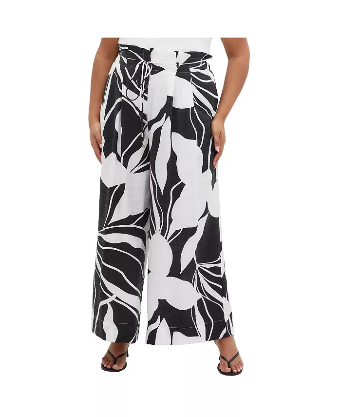 

Брюки с принтом Resort Plus Size CITY CHIC, черный