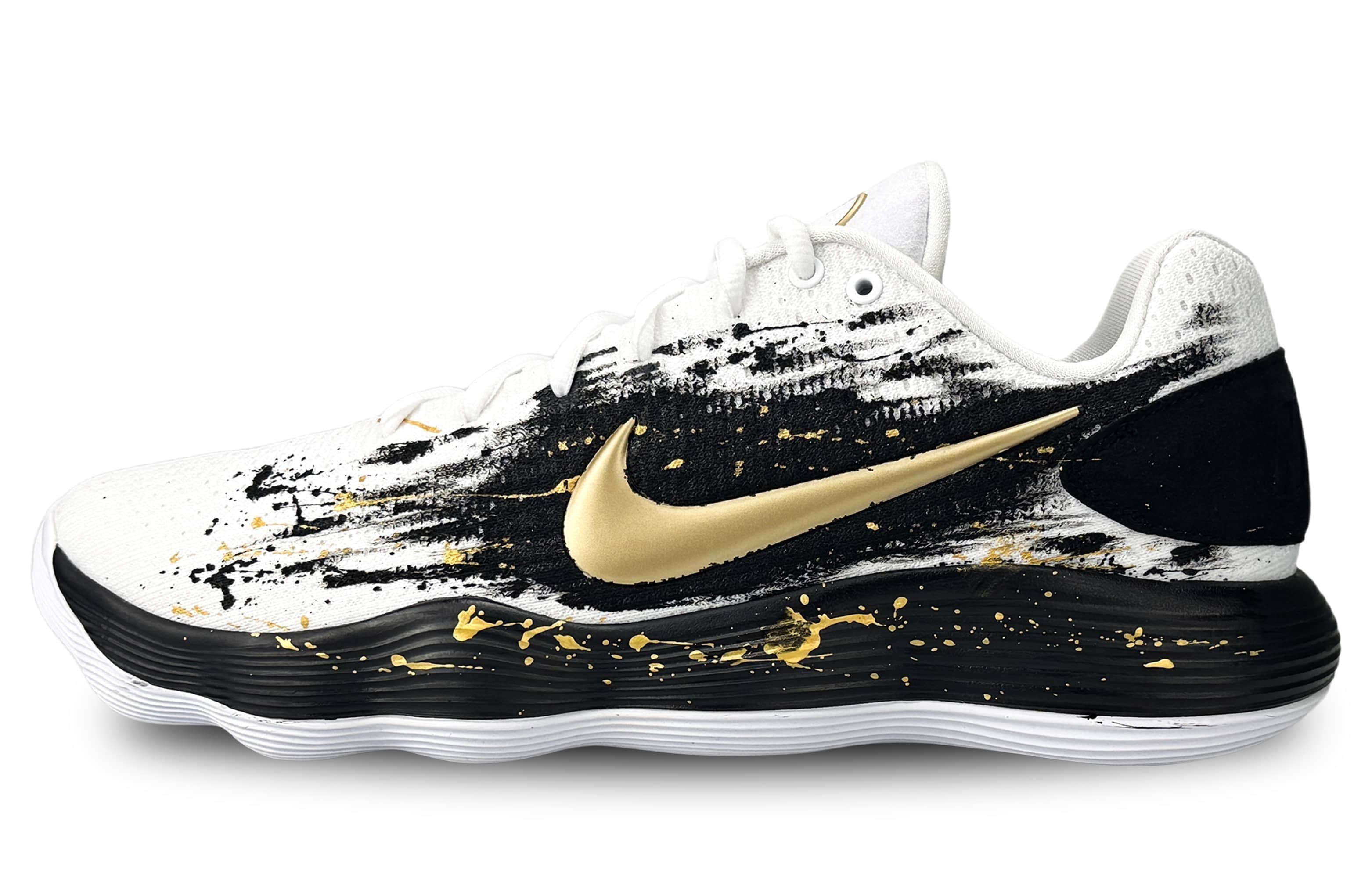 

Nike Баскетбольные кроссовки Hyperdunk 2017 Shock Absorbers Low Top, мужские, черно-золотые