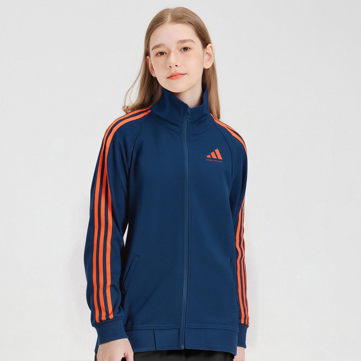 Adidas Куртка унисекс, Lake Blue/Orange — фото 4