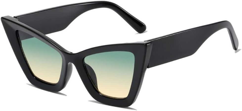 

Солнцезащитные очки UV400 - увеличенные очки "кошачий глаз" с градиентной расцветкой, подходят для женщин и мужчин, для бега и занятий спортом на открытом воздухе UYPTK, Black Green Tea