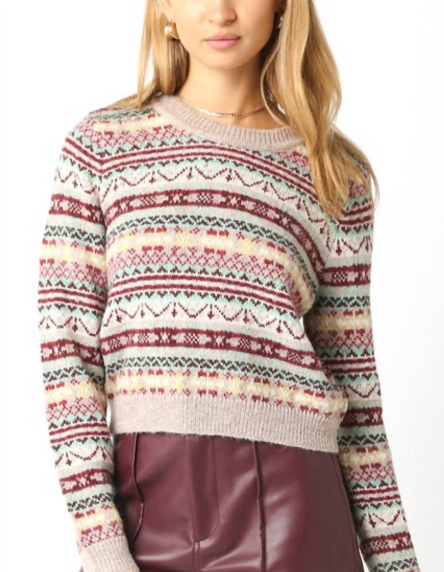 

Швейцарский свитер в стиле Фэр-Айл OLIVACEOUS, цвет fair isle