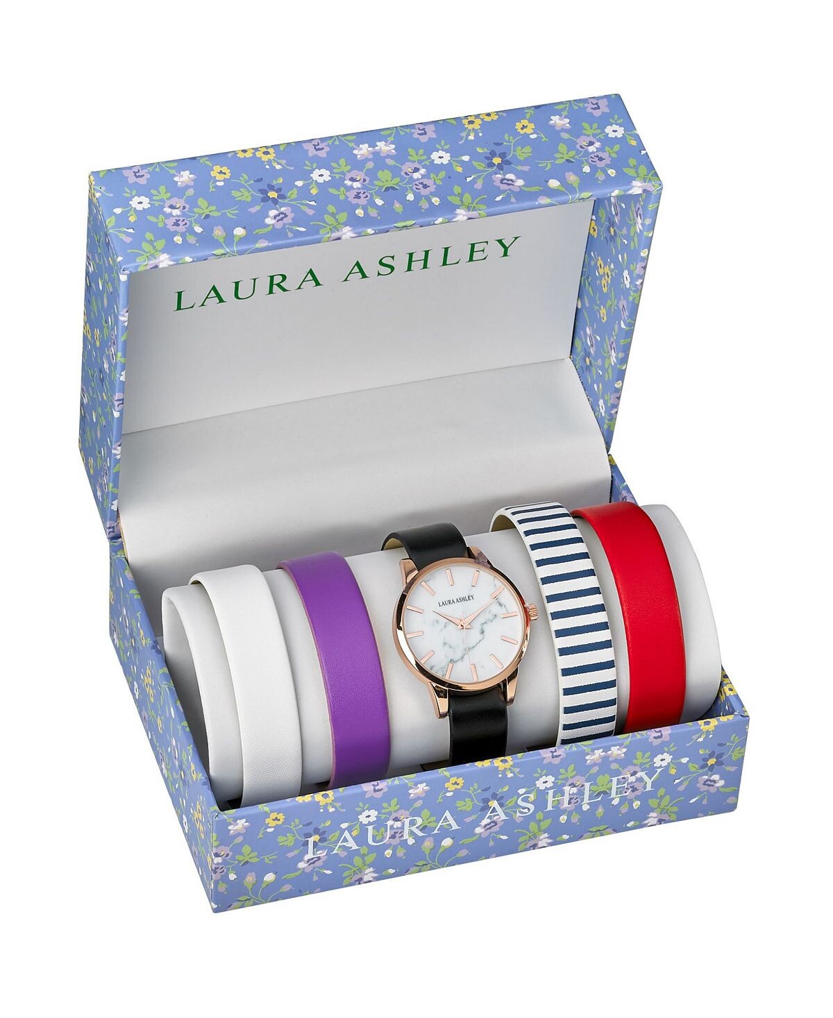 

Часы со сменным мраморным циферблатом из розового золота Laura Ashley, розовый