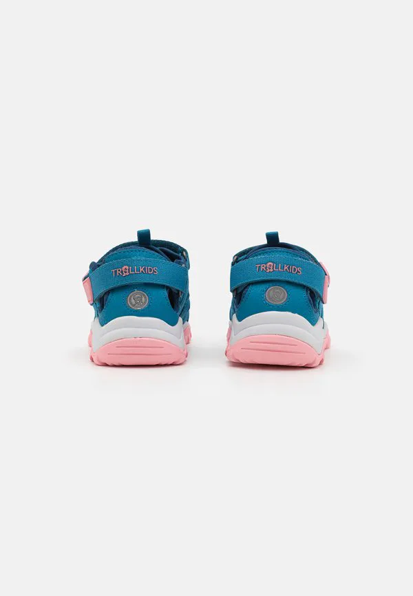 Детские сандалии для ходьбы kristiansand xt унисекс Trollkids, Harbor Blue/ Peony Rose/Madeira Blue — фото 3