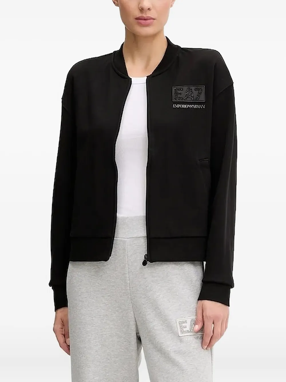 

Толстовка с логотипом EA7 Ea7 Emporio Armani, черный