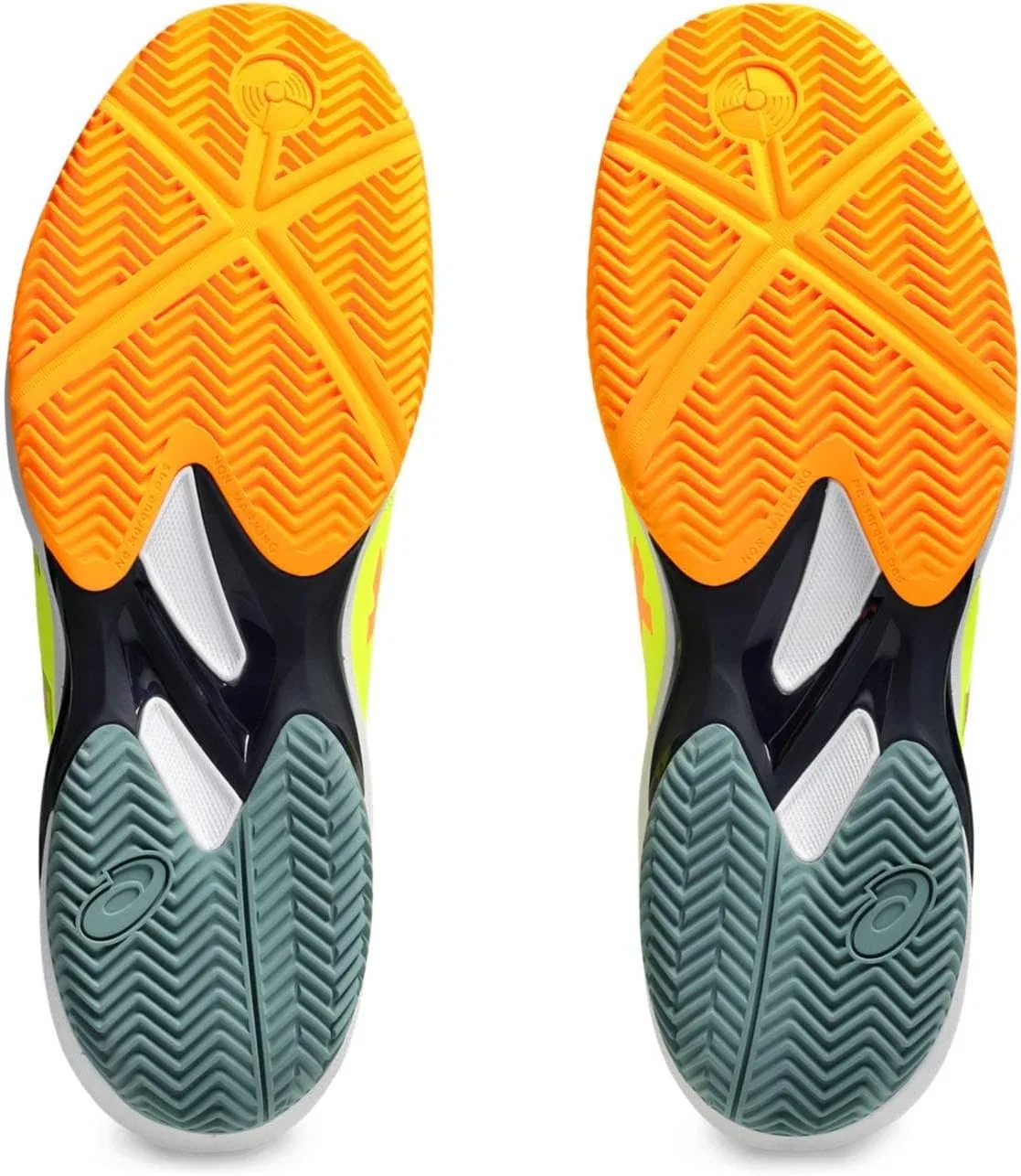 Мужские кроссовки для падела ASICS Solution Swift FF 2, Safety Yellow Stadium Orange — фото 2