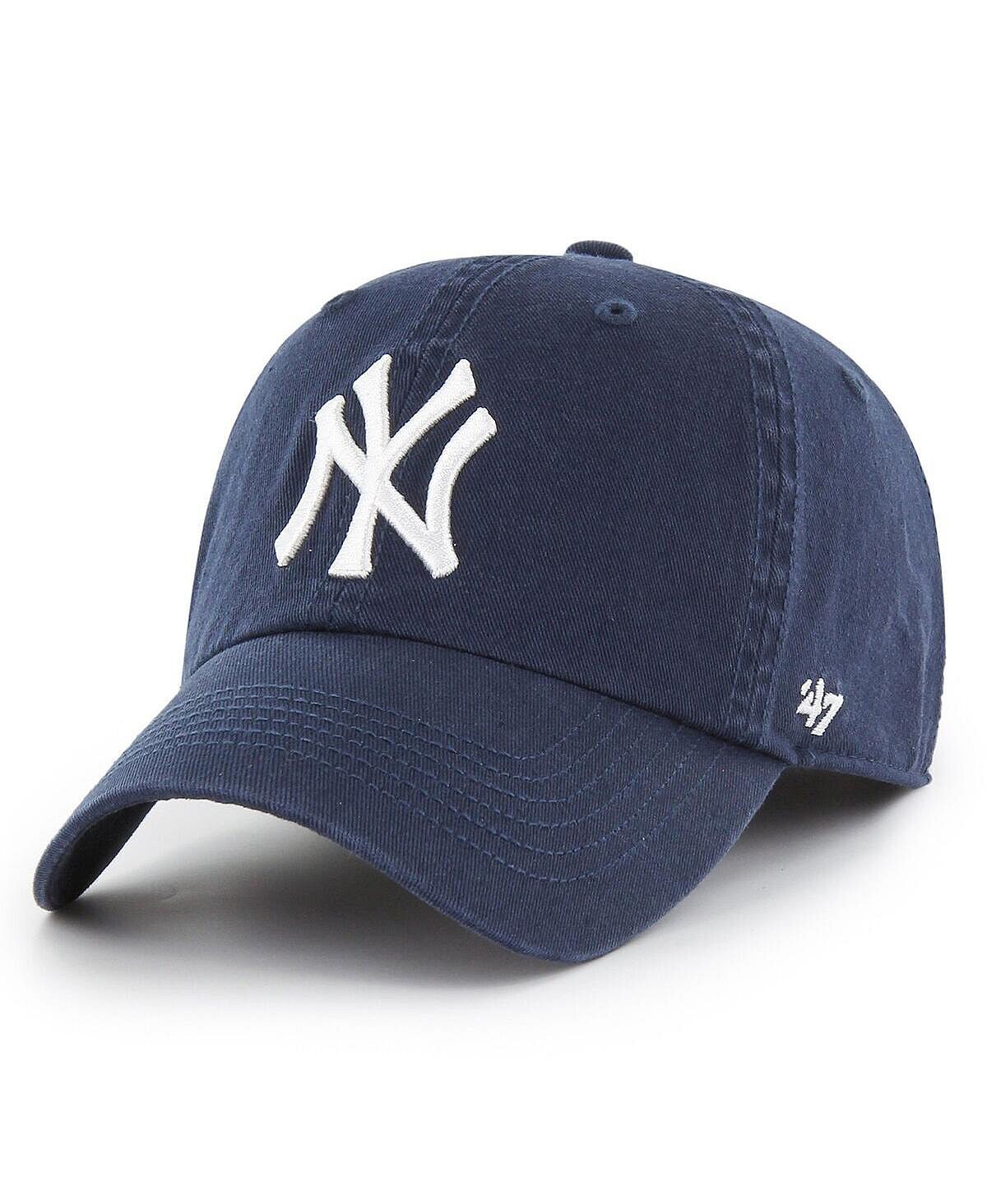

Мужская темно-синяя приталенная шляпа с логотипом New York Yankees Franchise '47 Brand