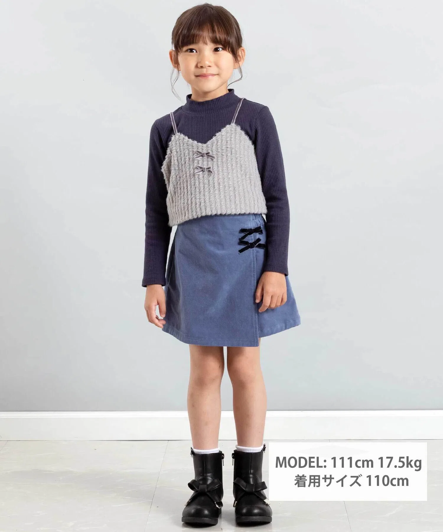 Детские юбка-шорты из хлопка BeBe синие — фото 2