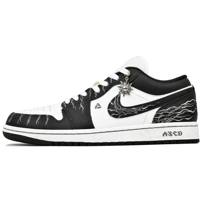 

Jordan Кроссовки Air 1 Abrasion Resistant Low top Vintage мужские черно-белые