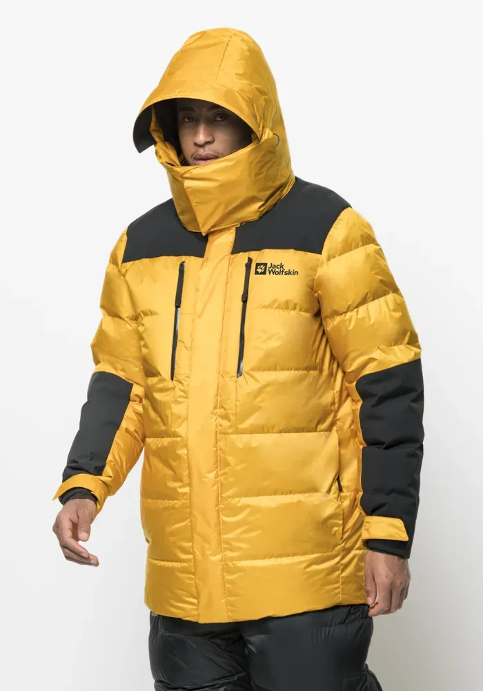 

Пуховик Jack Wolfskin "1995 SERIES COOK JKT M", с капюшоном, желтый