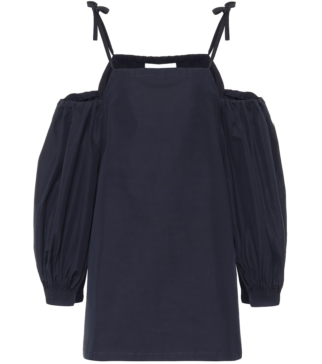 

Хлопковый топ с открытыми плечами Jil Sander, Dark Blue