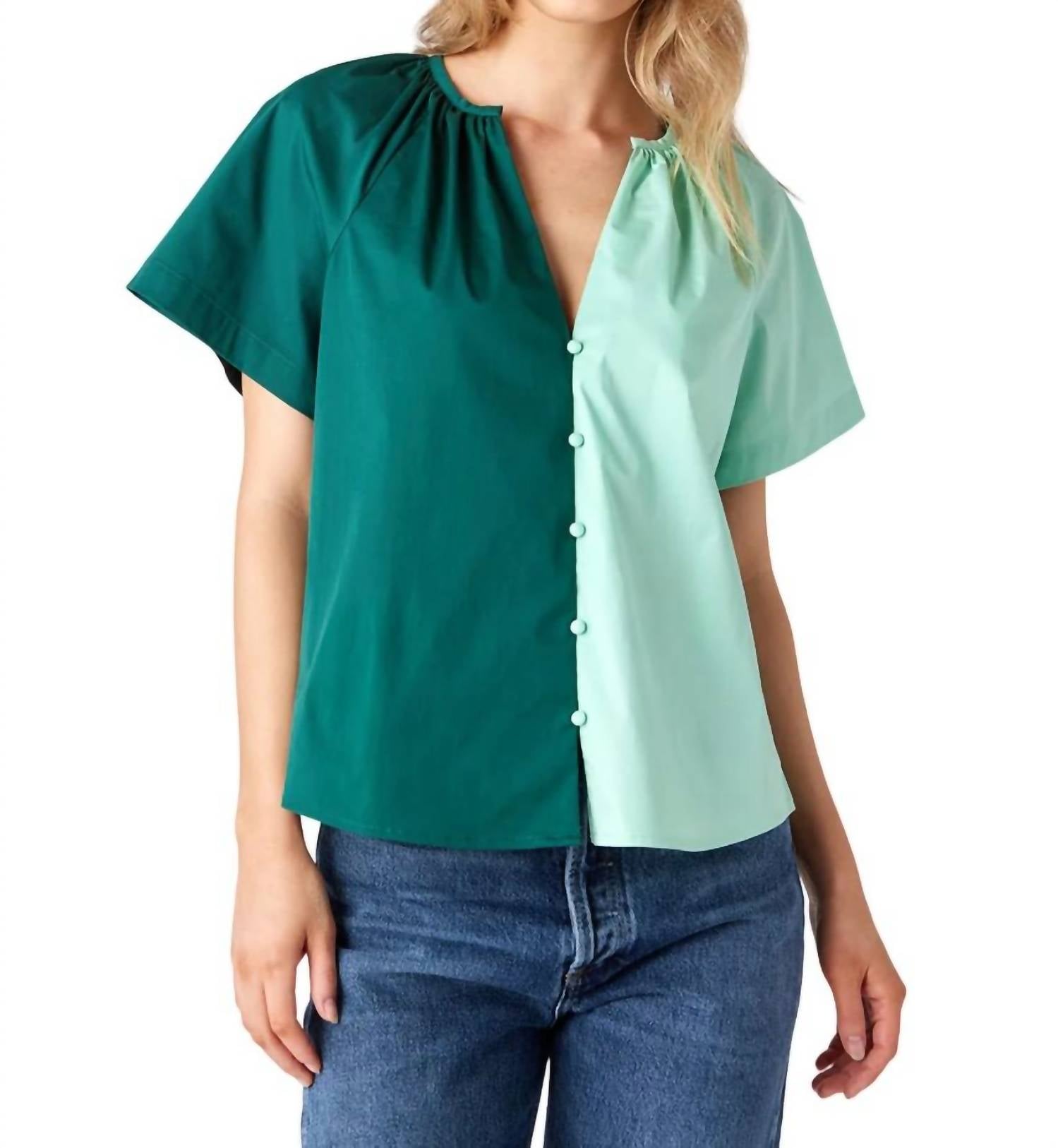 

Топ Cooper в цветочном стиле с растительным узором Crosby by Mollie Burch, цвет botanical colorblock