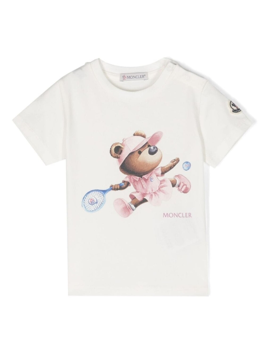 

Moncler Enfant футболка с логотипом, белый