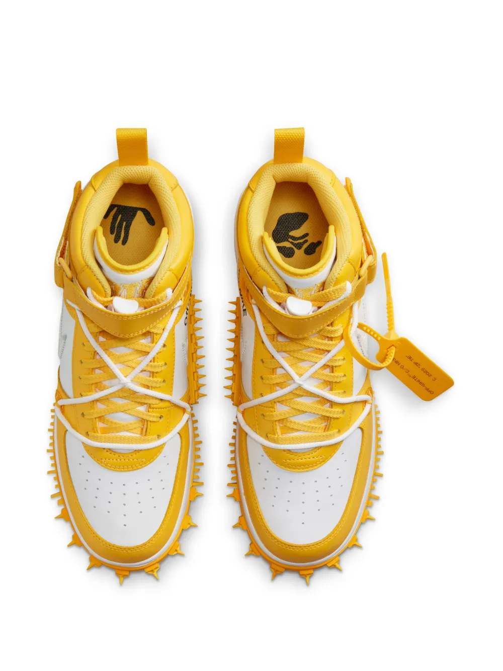 Кроссовки Air Force 1 Varsity Maize Nike X Off-White, желтый — фото 4
