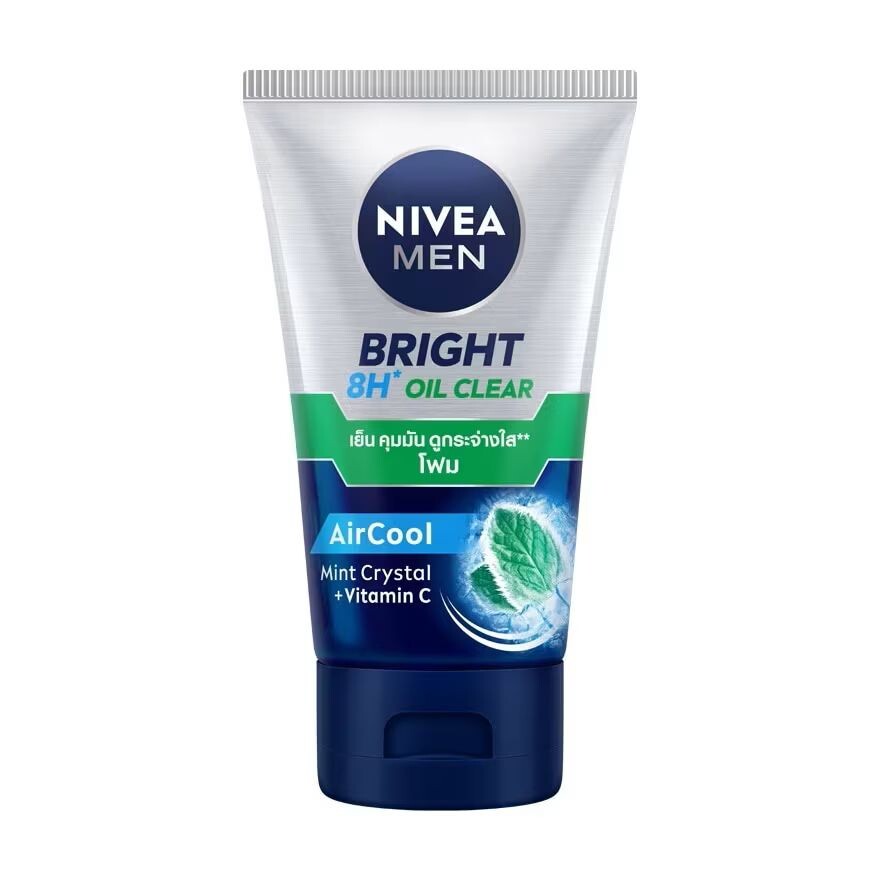 

Nivea Мужская прозрачная пенка для лица Bright Oil Clear Face Foam 100 г, Green