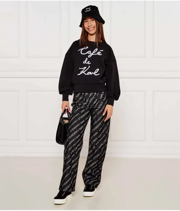 Толстовка Café de Karl Regular fit Karl Lagerfeld Kids, черный — фото 2