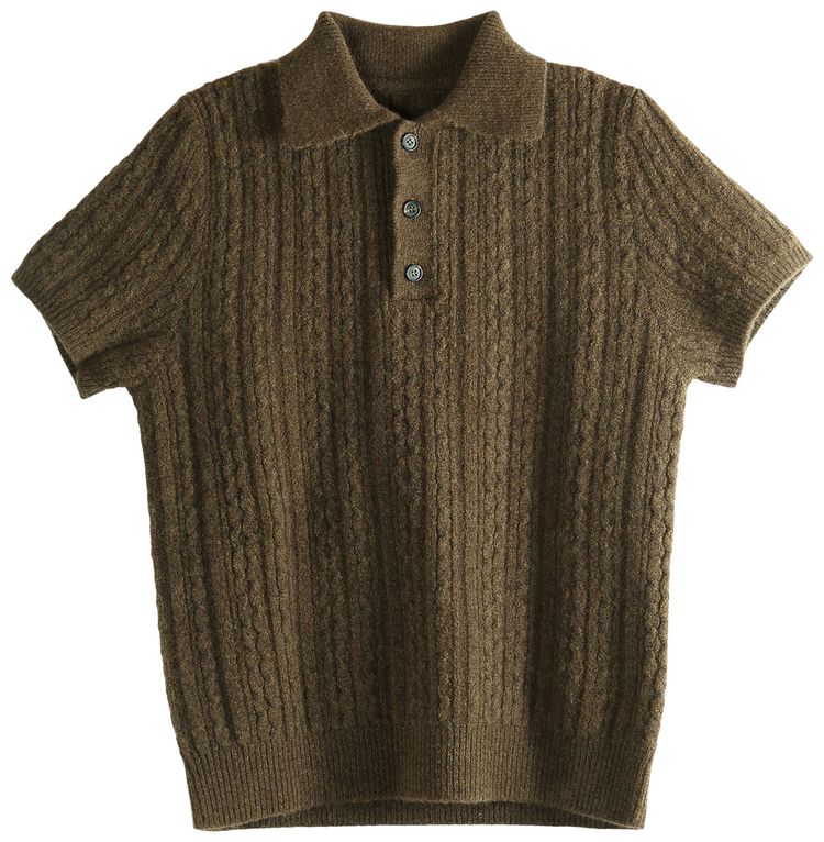 

Топ MM6 Maison Margiela Polo Shirt, коричневый