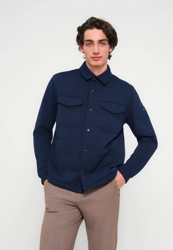 Рубашка-Кардиган из технологичного трикотажа с накладными карманами Tommy Hilfiger, Navy — фото 4
