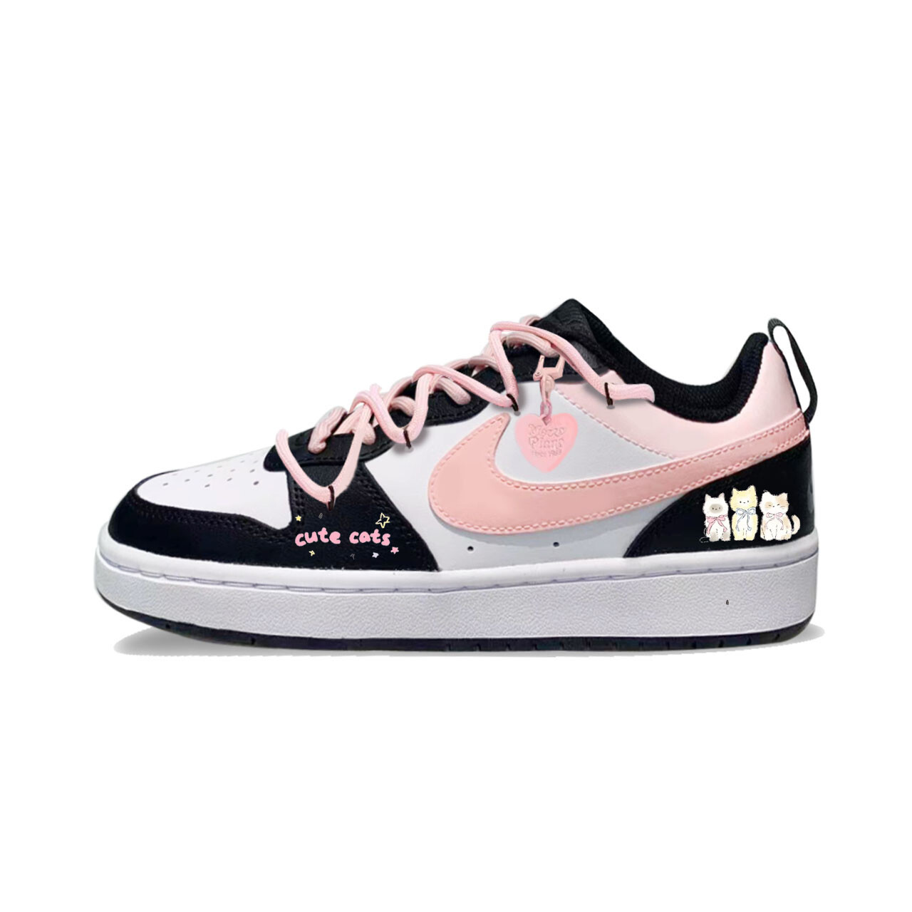 

Кроссовки Nike Court Borough Skateboard Shoes Women's Low-Top Pink, Розовый, Кроссовки Nike Court Borough Skateboard Shoes Women's Low-Top Pink