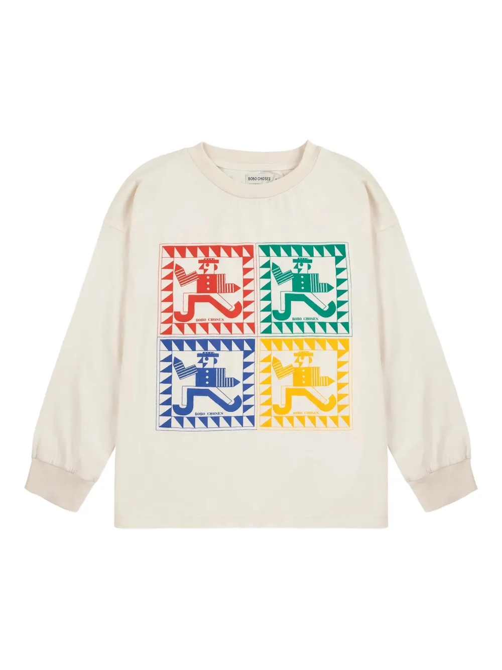 

Лонгслив с геометрическим принтом Bobo Choses, белый