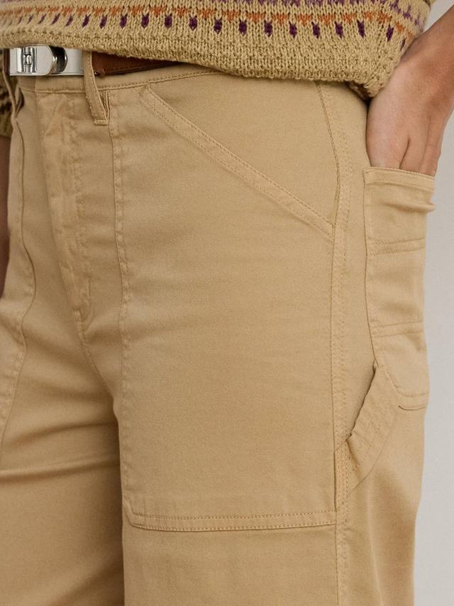 Lauren Yurshane укороченные чинос широкого кроя с эффектом стретч Ralph Lauren, Tan — фото 4