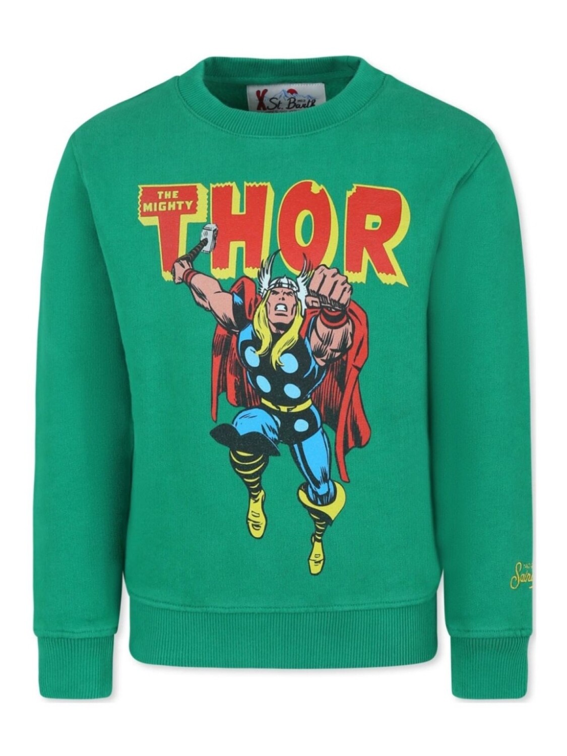 

Толстовка с принтом x Marvel MC2 Saint Barth Kids, зеленый