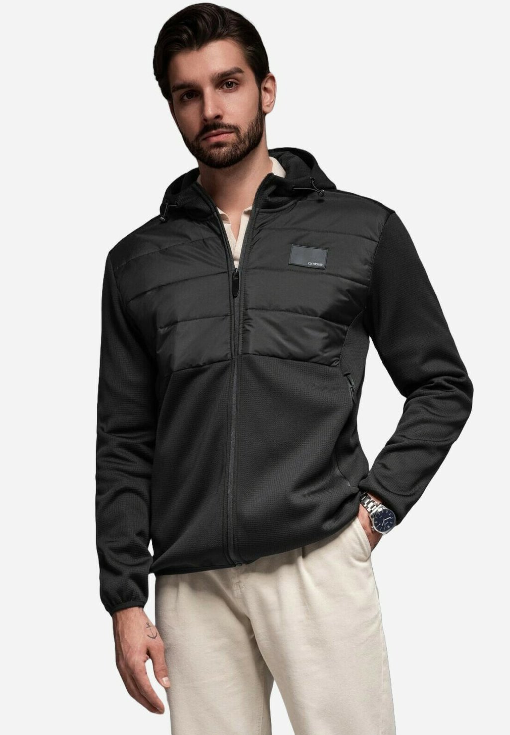 

Легкая куртка HOODED JANP Ombre, черный
