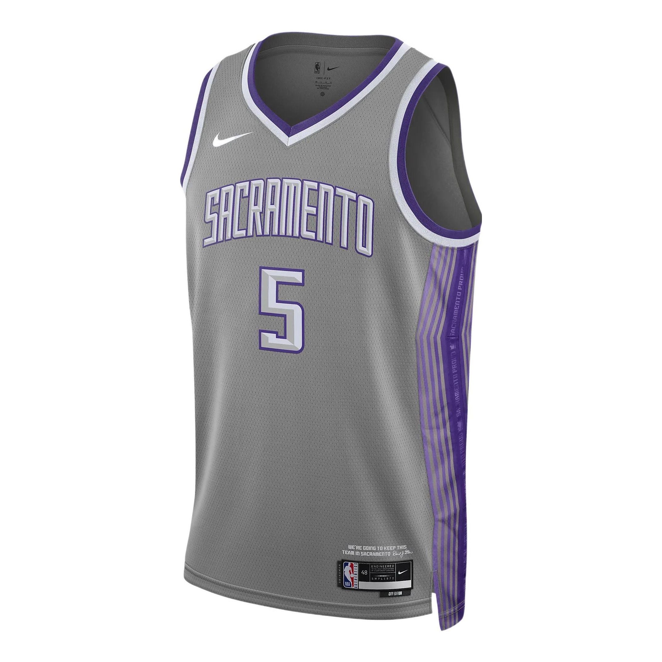 

Баскетбольное джерси Nike Dri-FIT NBA Sacramento Kings De'Aaron Fox City Edition 2022/23 Swingman Jersey