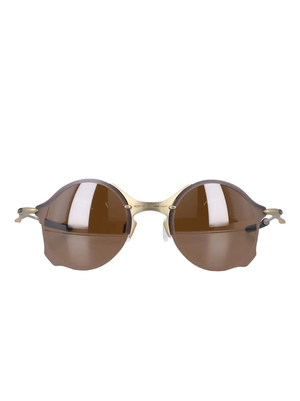 

Круглые солнечные очки из титана Oakley, коричневый