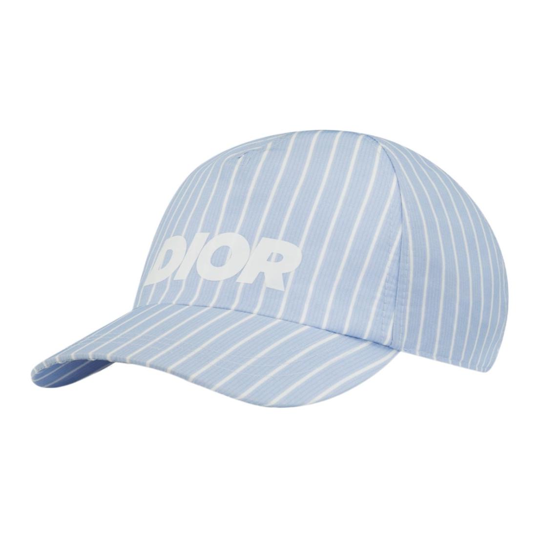 

Бейсболка в полоску с принтом логотипа Homme DIOR