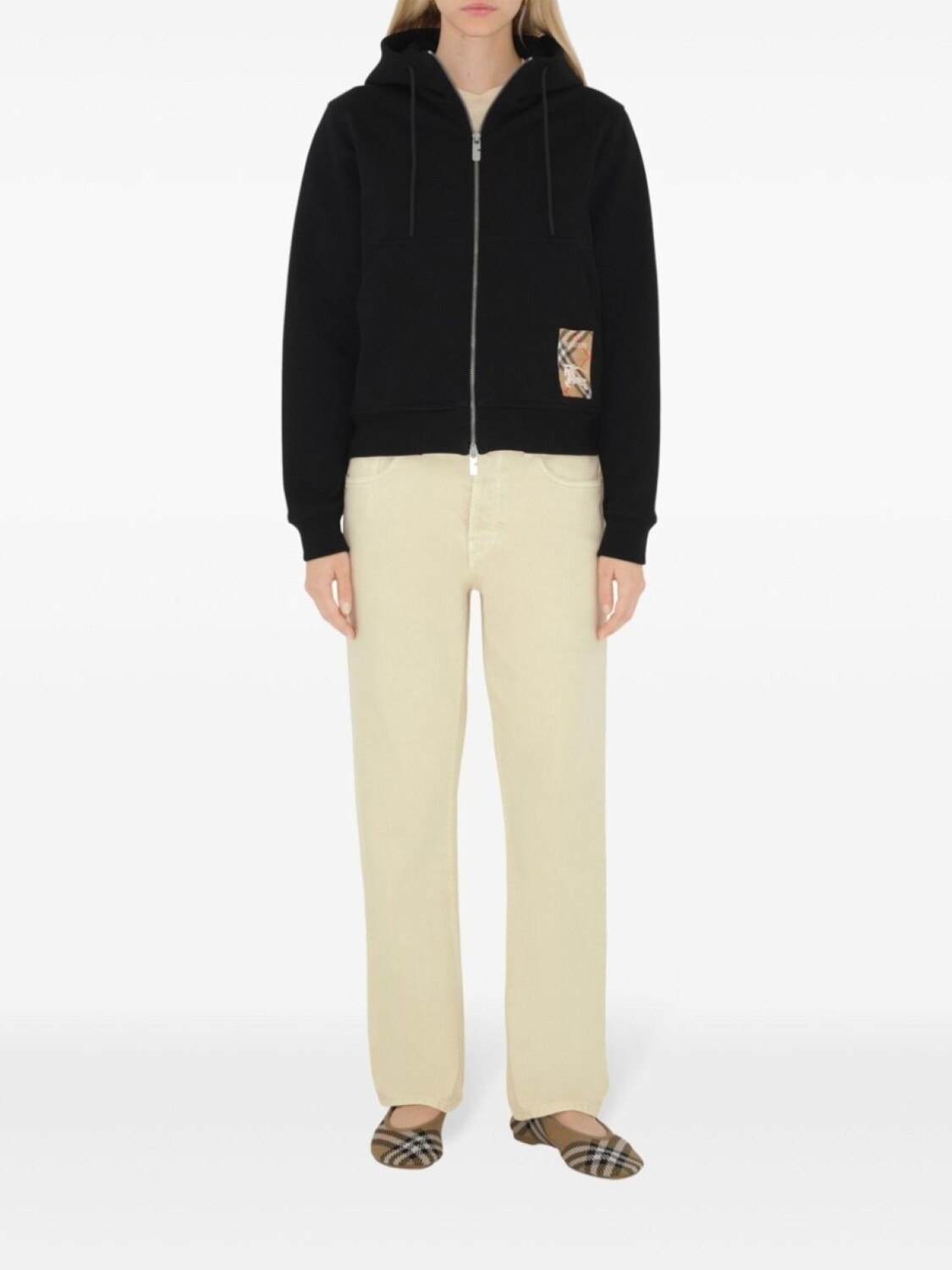 Толстовка Burberry Check Label, мужская, черный — фото 2