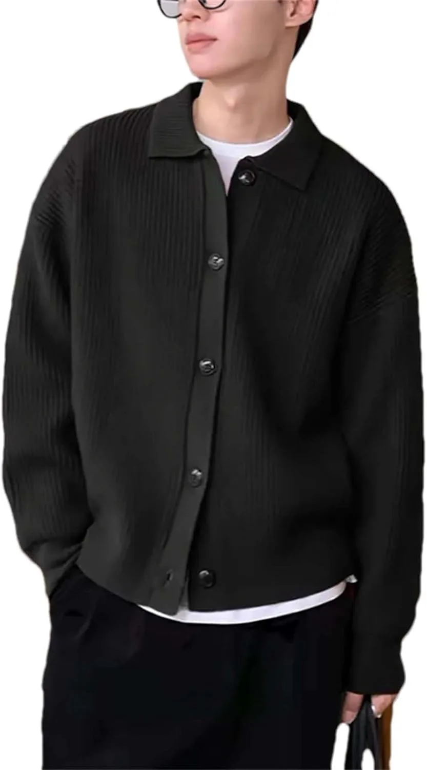 

Мужской кардиган с воротником и длинными рукавами Henlvie