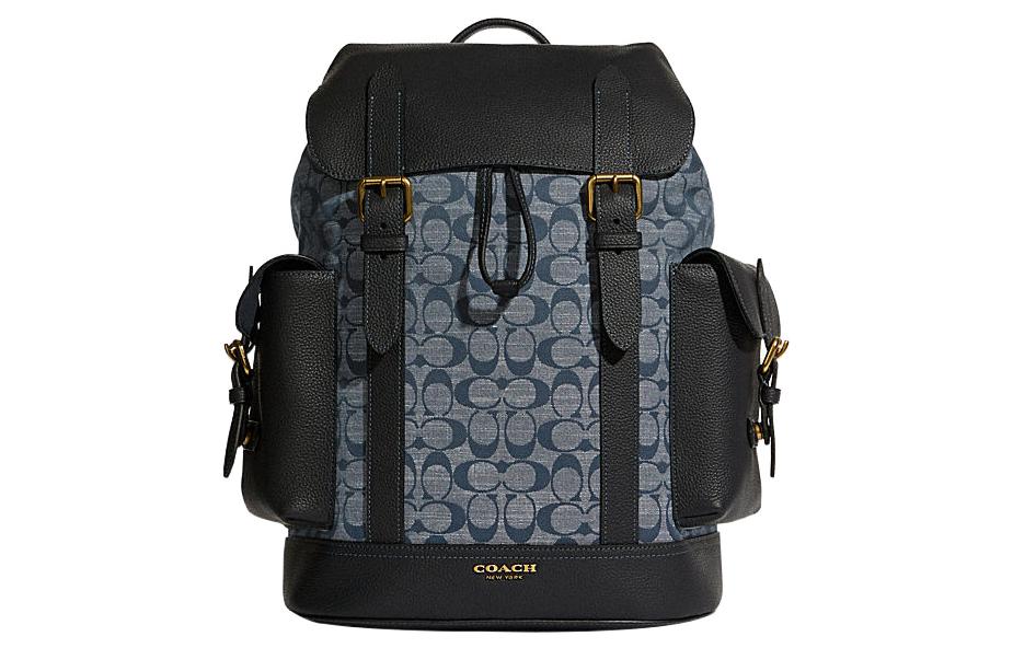 

Hudson Canvas Рюкзак из кожи TUBAS Мужской Черный/Джинсовый синий COACH