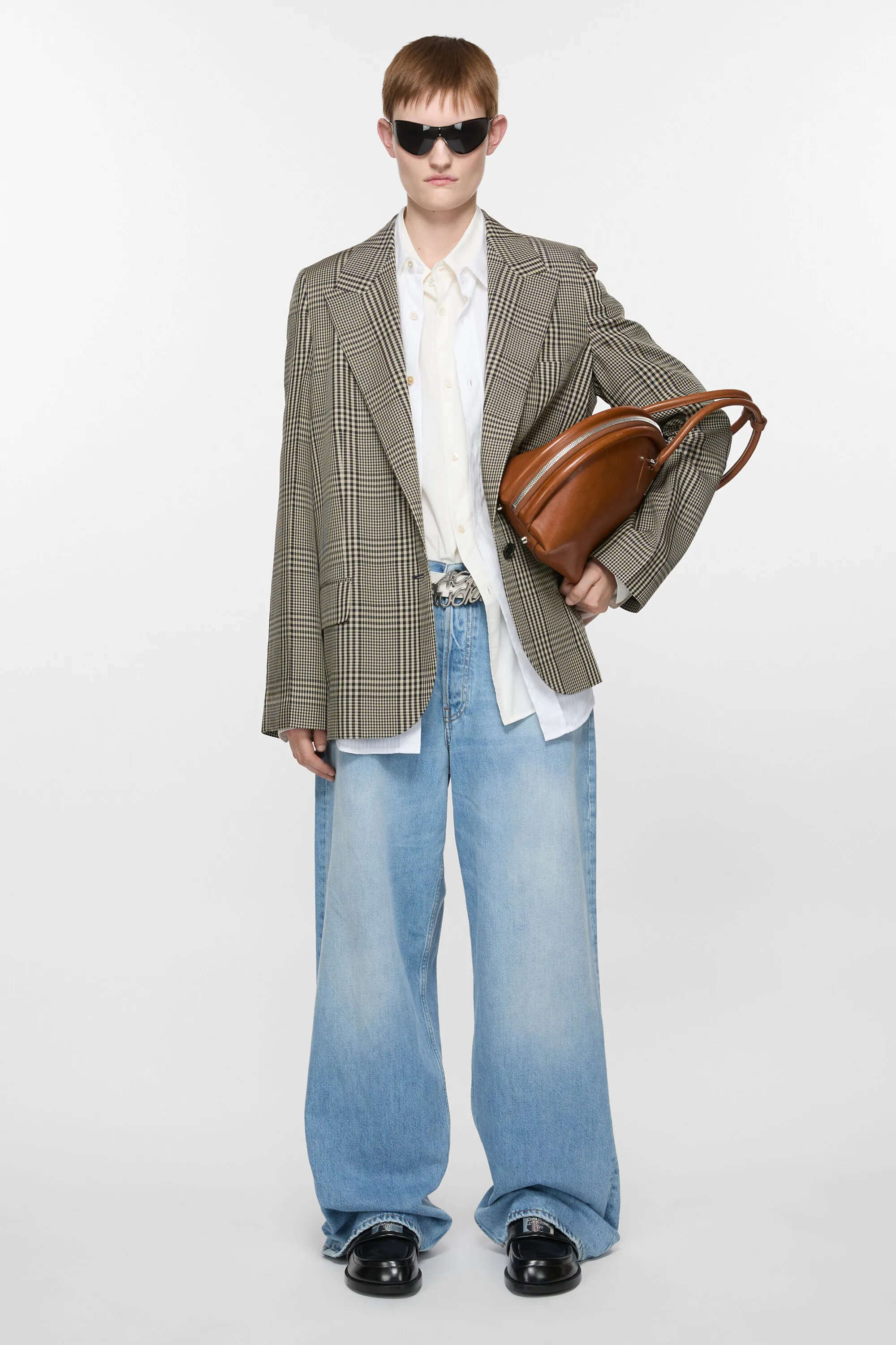 

Однобортный жакет - Стандартный крой Acne Studios, цвет Multi Brown