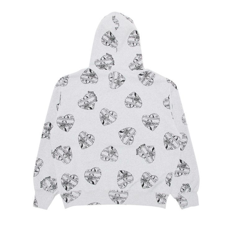 Толстовка Supreme Love Cash Hooded Sweatshirt, Ash Grey — фото 2