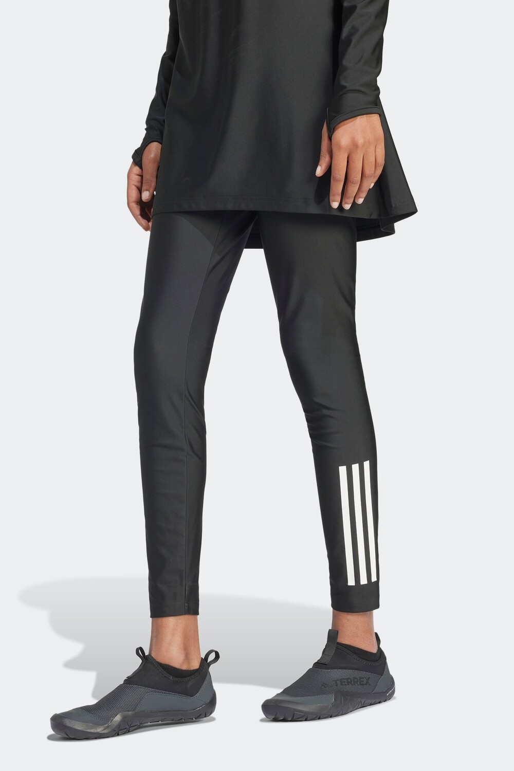 

Леггинсы для плавания с 3 полосками Adidas, черный