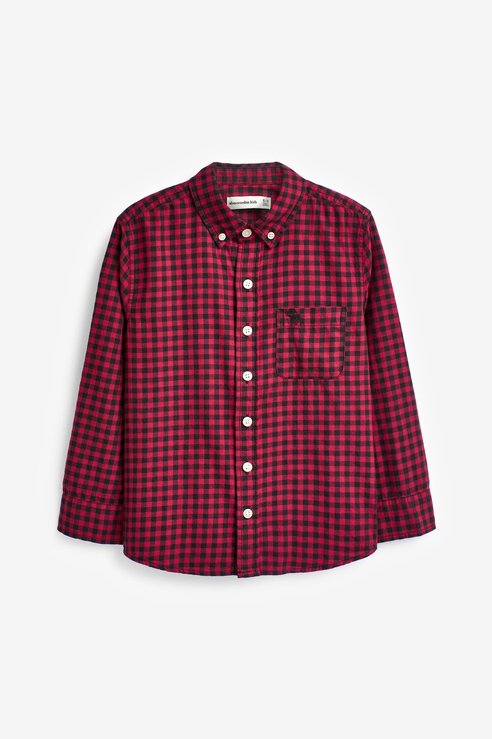 

Полосатая рубашка с длинными рукавами Abercrombie & Fitch, красный
