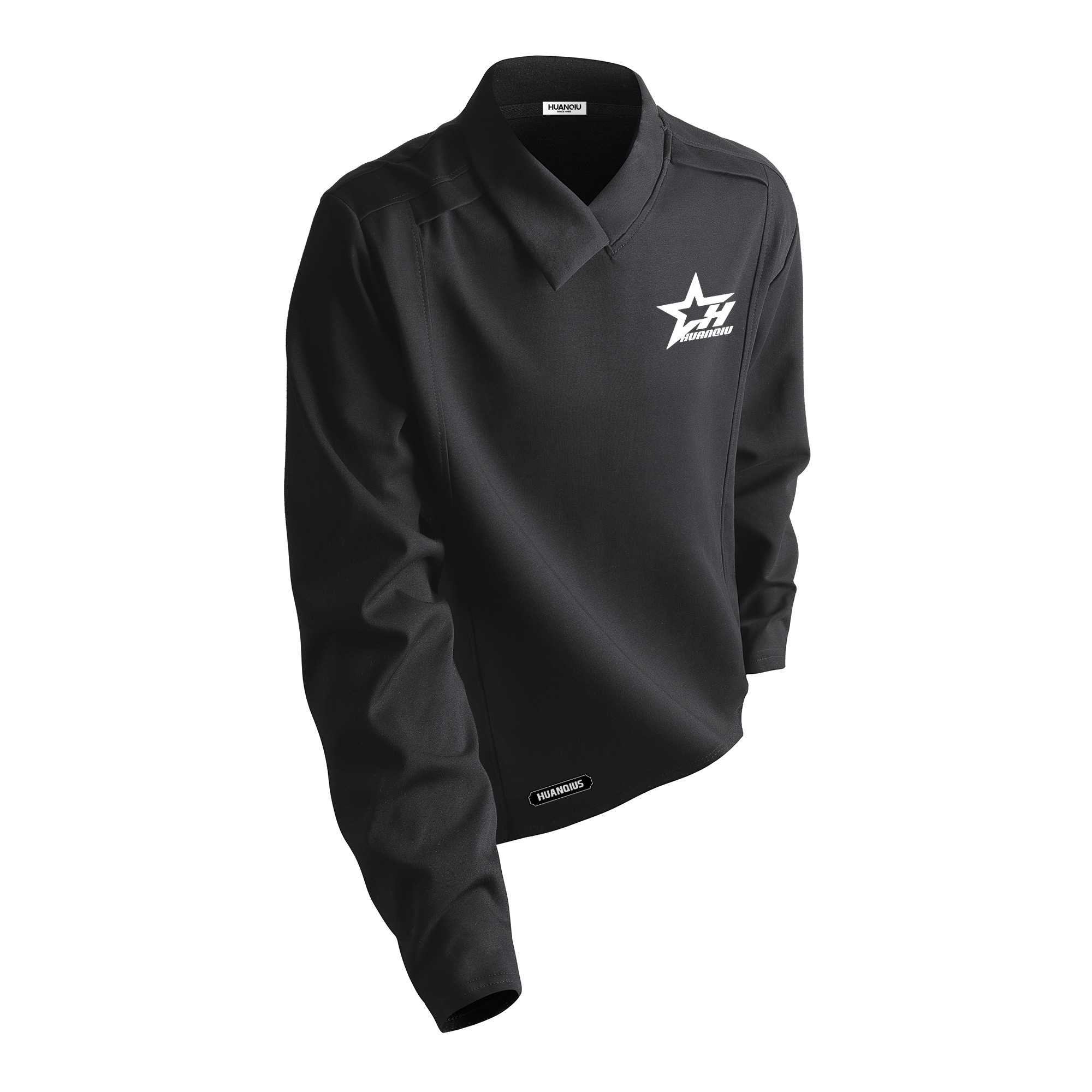 

Свитшот Unisex Polo Collar Moderate Heavyweight HUANQIU, черный