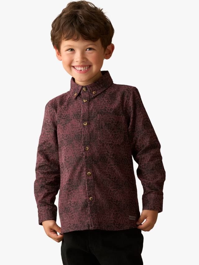 

Детская вельветовая рубашка с длинными рукавами Angel & Rocket, Burgundy