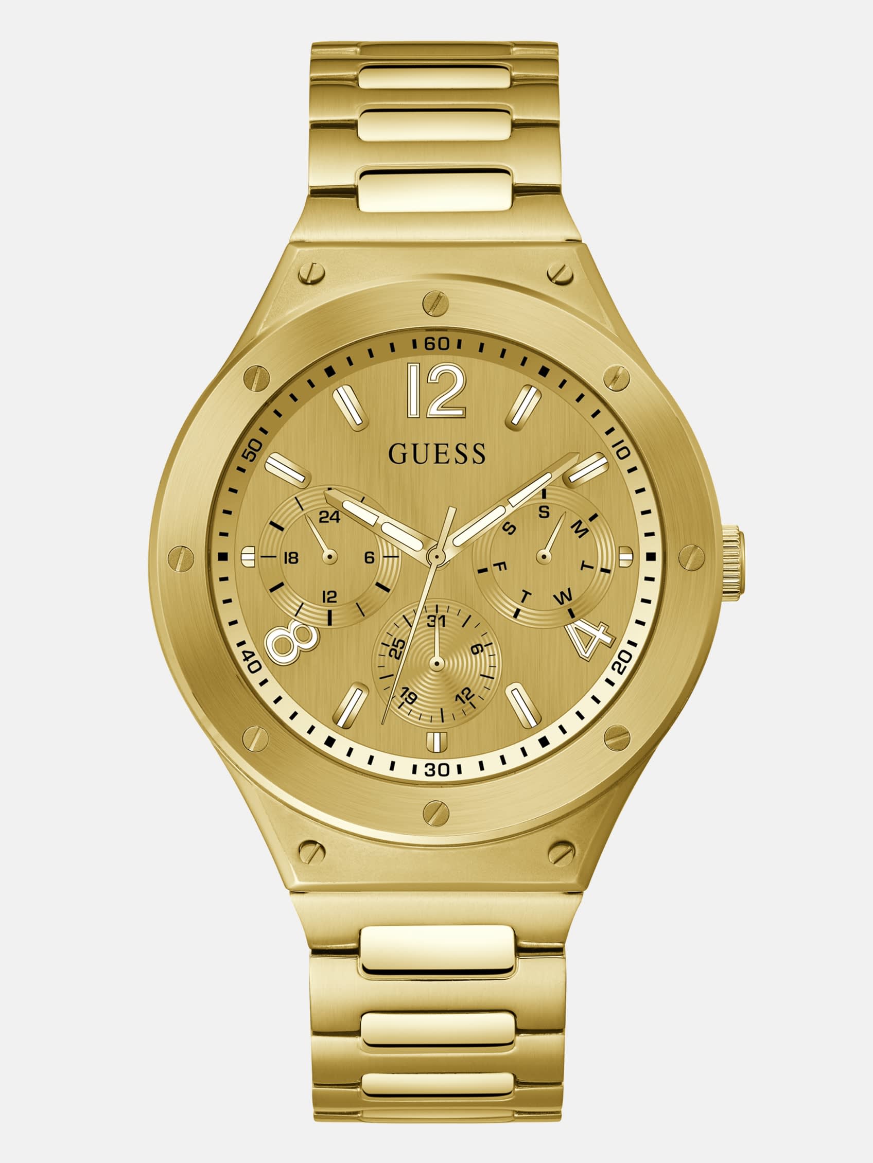 

Многофункциональные часы золотистого цвета Guess Factory, золотой