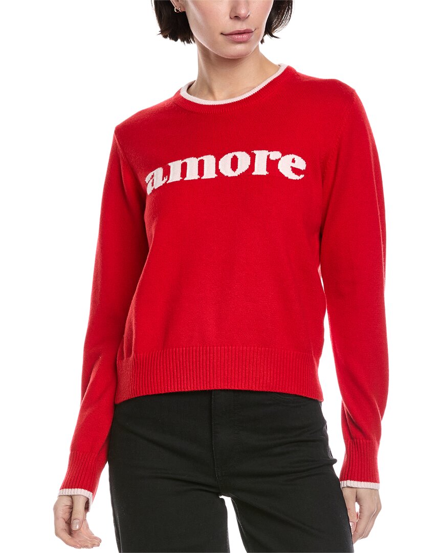 

Свитер Brodie Cashmere Amore из кашемировой смеси, красный