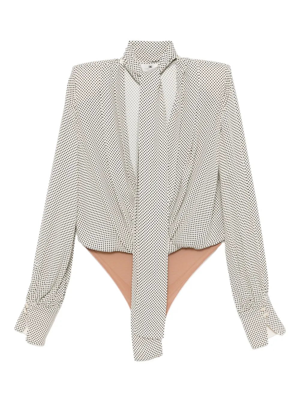 

Топ в горох Elisabetta Franchi, белый