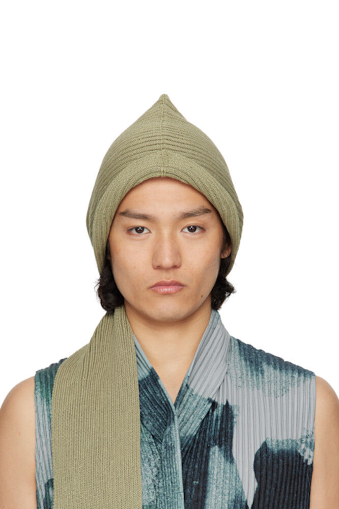 

Шарф-бини цвета хаки HOMME PLISSÉ ISSEY MIYAKE