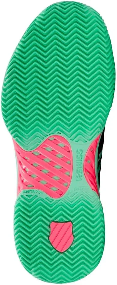 Кроссовки теннисные K-Swiss Express Light 3 Clay, Black Neon Mint Neon Pastel Pink — фото 2