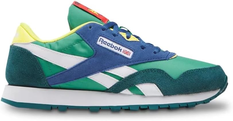 

Кроссовки Reebok Unisex-Child Kid's Classic Nylon, синий/зеленый/светло-синий