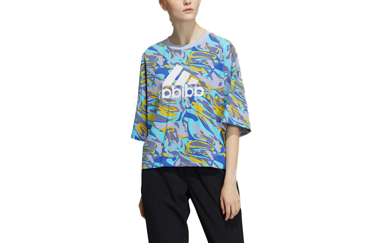 

Футболка женская синяя Adidas