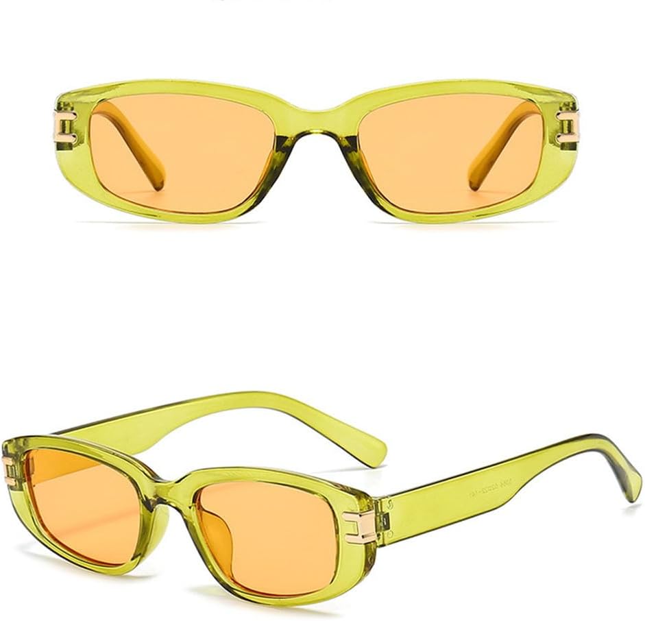 

Женские солнцезащитные очки LVTFCO Fashion, прямоугольная форма, защита от УФ-излучения UV400, мужские солнцезащитные очки для пляжа и отдыха, цвет «Зеленый чай», Green Tea