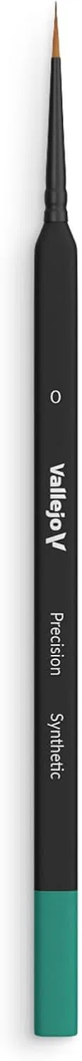 Круглая синтетическая кисть Vallejo Precision B03000, треугольная ручка, № 0 Vallejo